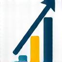 Ikon som representerar ett diagram med uppåtgående trend